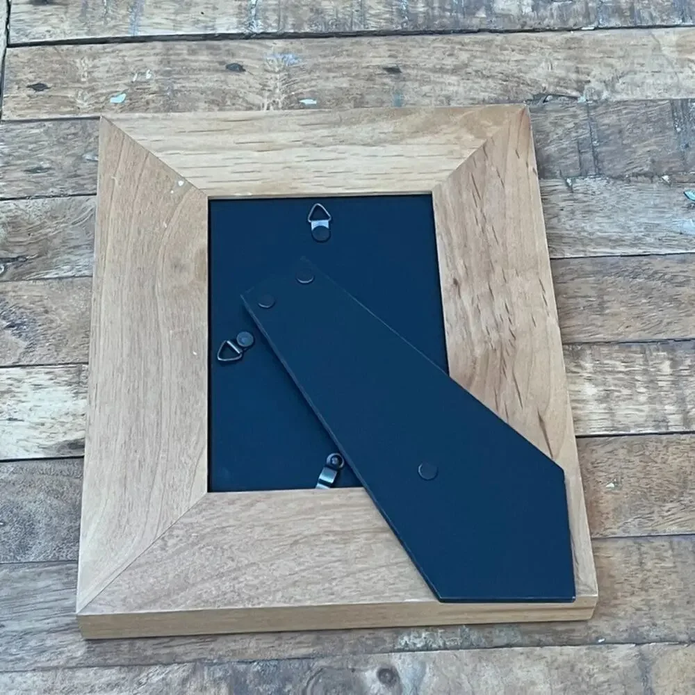 Photo Frame Natural Wood Metal 4 x 6